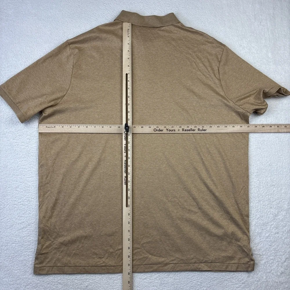 NEW POLO RALPH LAUREN Mens Polo Shirt 2XL Brown Classic Fit Cotton Stretch NWOT